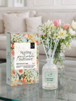 Диффузор-открытка ароматическая "Прогулка по саду" 30мл