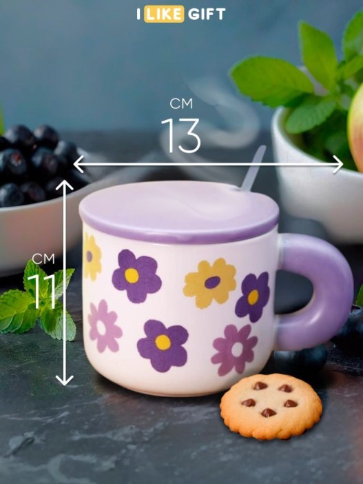 Кружка «Flower power», purple (450 ml) 