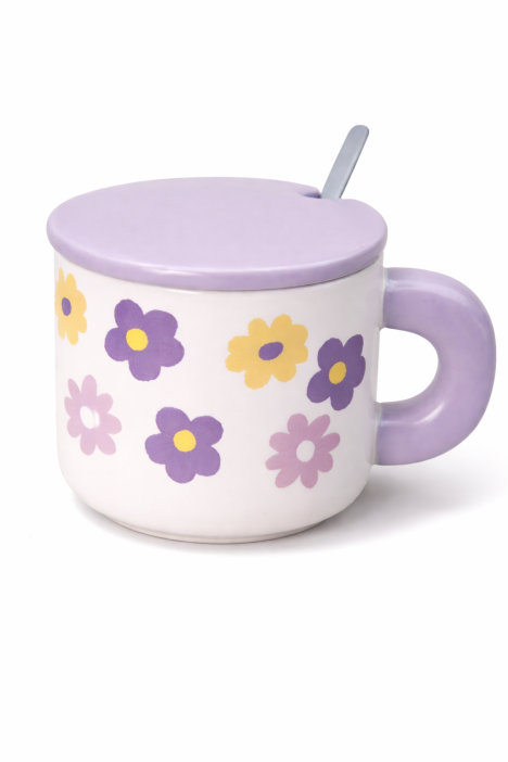 Кружка «Цветочная сила», фиолетовая (450 мл) 