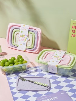 Набор контейнеров 4 шт. «Color life» (2 л, 1.1 л, 0.55 л, 0.26 л)