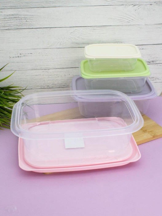 Набор контейнеров 4 шт. «Color life» (2 л, 1.1 л, 0.55 л, 0.26 л) 