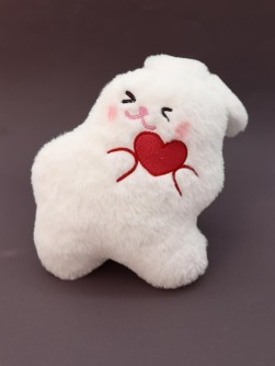 Мягкая игрушка "Кривой кролик с сердечком", 20 см