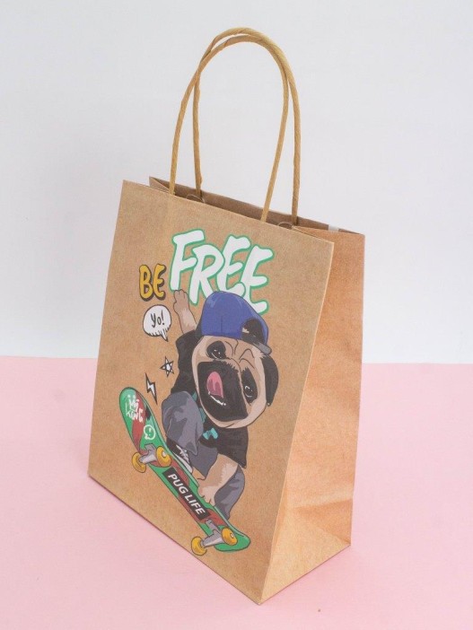 Пакет подарочный крафтовый «CoOol», be free (21*25,5*10) 