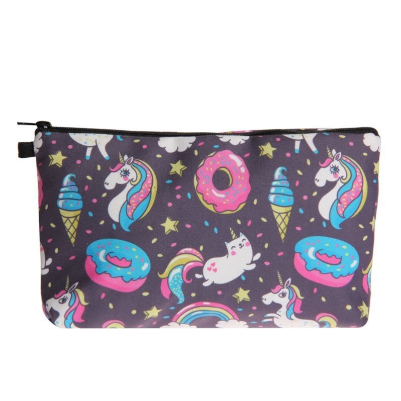 Косметичка &quot;Unicorns with ice cream and donuts&quot; 