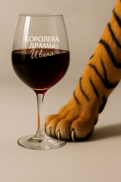Бокал для вина Oh vine! &quot;Королева драмы и вина&quot;, 400мл 