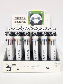 Разноцветная ручка 10 в 1 "Cute panda", mix, шоу-бокс 36 шт.