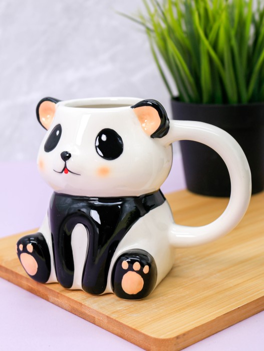 Кружка керамическая «Modest panda», white (500 мл) 