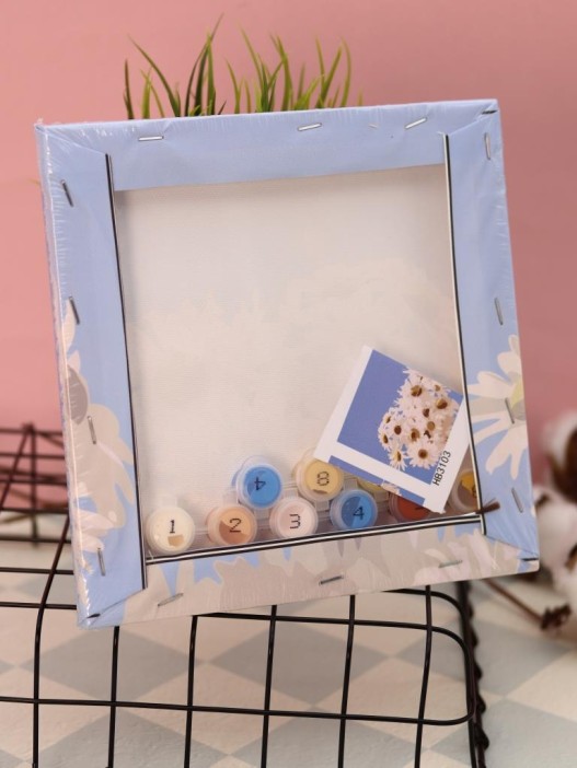 Картина по номерам на подрамнике Draw Me! «Field daisies», (20*20 см) 