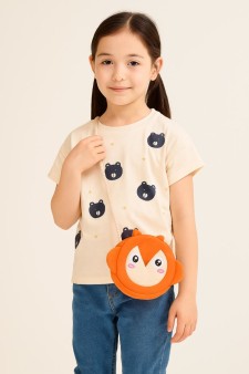 Сумочка плюшевая "Owl", orange (16*14 см)