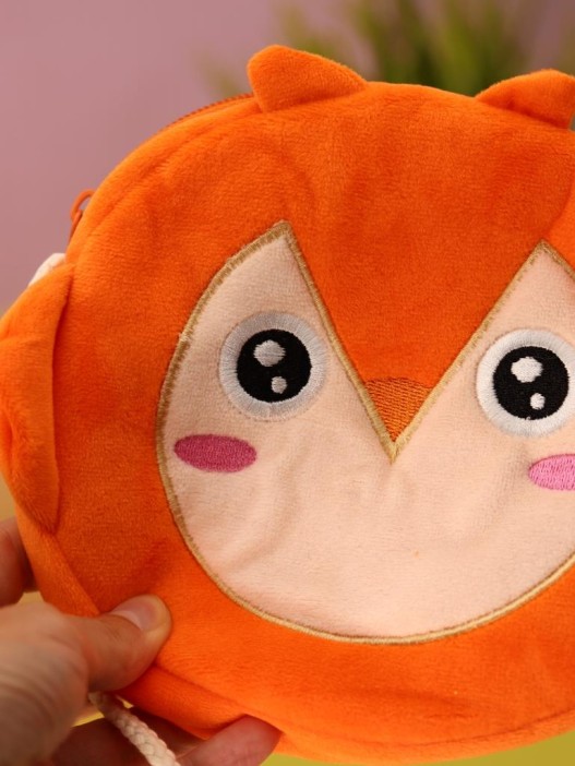 Сумочка плюшевая &quot;Owl&quot;, orange (16*14 см) 