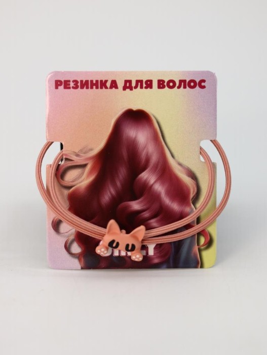 Резинка для волос GIRLY "Cat", pink 