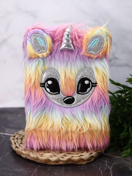 Блокнот плюшевый «Rainbow lama», 21,5х14,5 см, плотность 80 гр. 