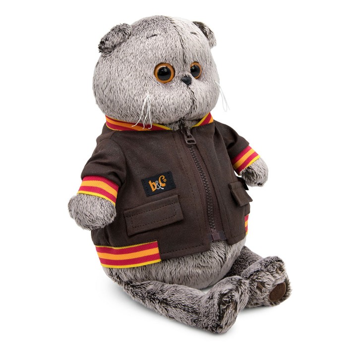 Мягкая игрушка &quot;Кот Басик в кожаной куртке&quot; (22 см) 