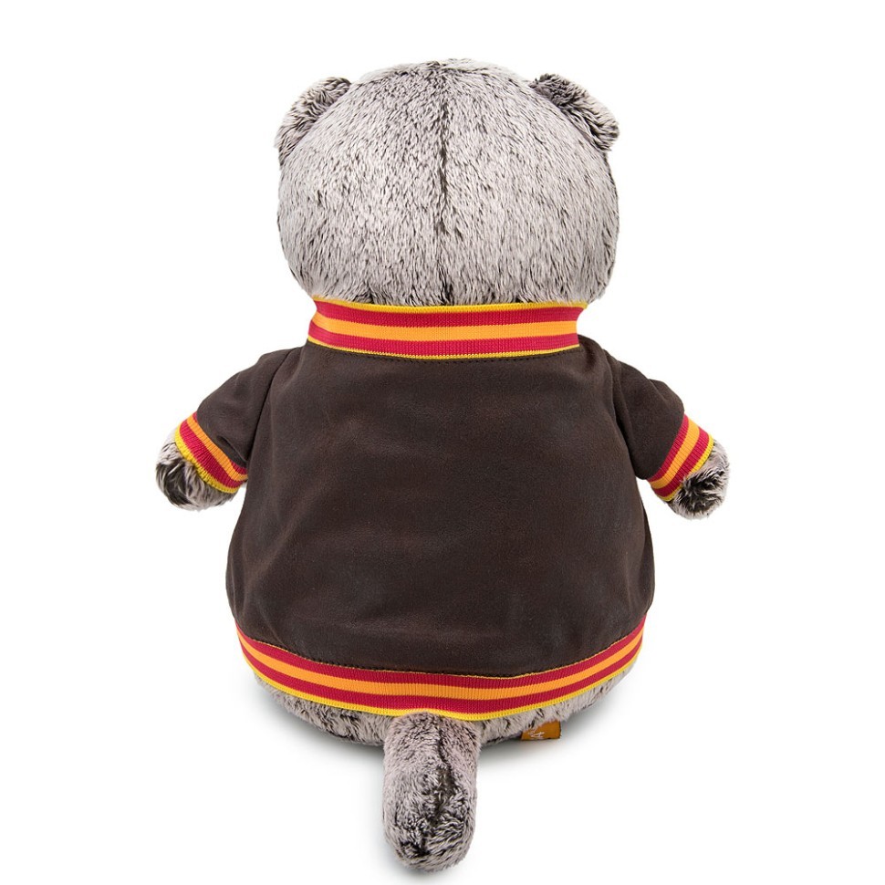 Мягкая игрушка "Кот Басик в кожаной куртке" (22 см)