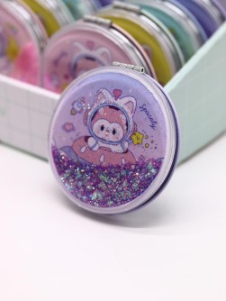 Зеркало шейкер раскладное "Spacely", фиолетовое, 7*7 см