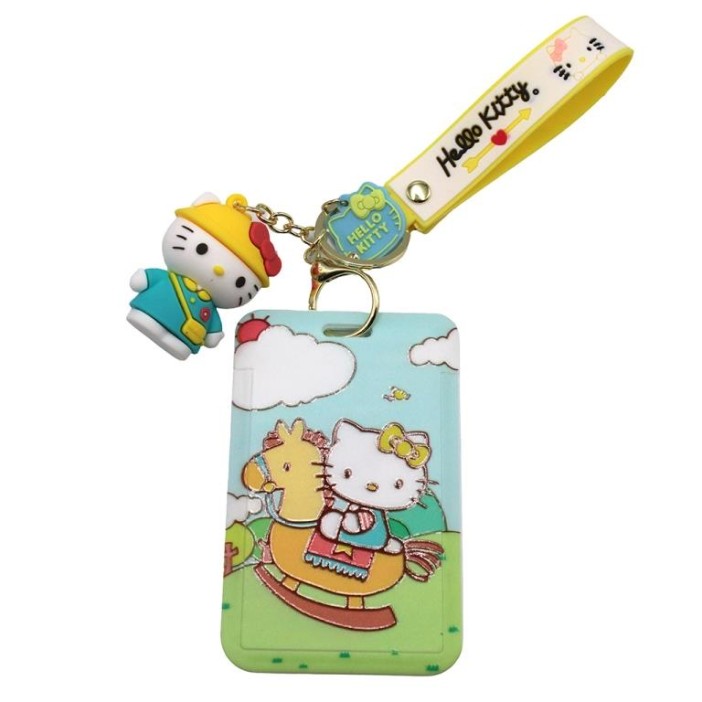 Бейдж на карабине с брелоком &quot;Hello Kitty&quot;, ABS (7*11 см), mix 