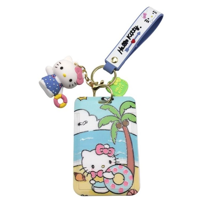 Бейдж на карабине с брелоком &quot;Hello Kitty&quot;, ABS (7*11 см), mix 