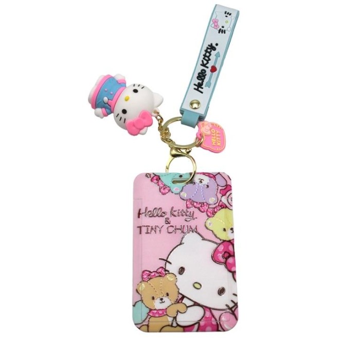 Бейдж на карабине с брелоком &quot;Hello Kitty&quot;, ABS (7*11 см), mix 