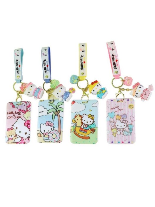 Бейдж на карабине с брелоком &quot;Hello Kitty&quot;, ABS (7*11 см), mix 