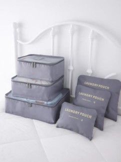 Набор органайзеров для путешествий 6 шт. &quot;Laundry pouch&quot;, grey