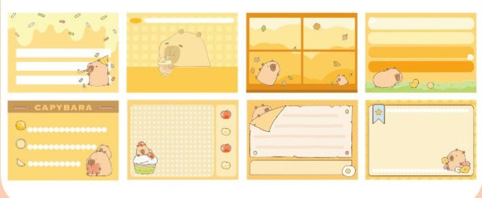 Стикеры в рулоне &quot;Capybara&quot;, orange 