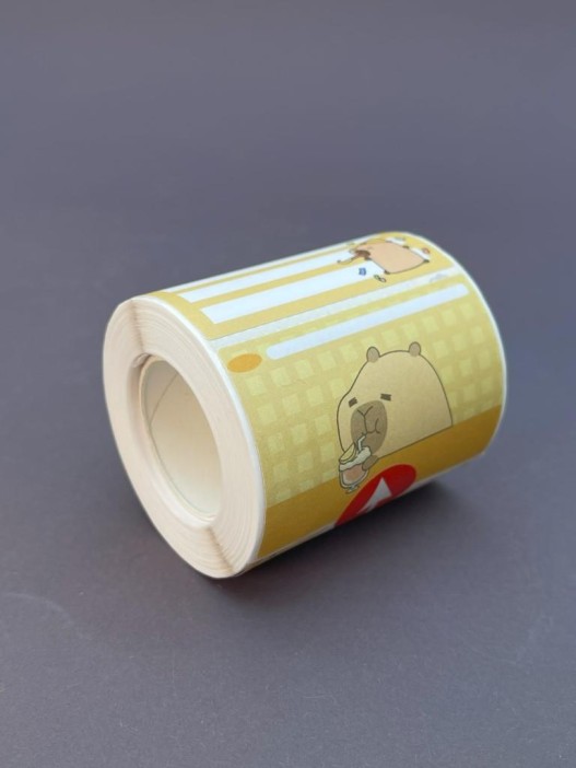 Стикеры в рулоне &quot;Capybara&quot;, orange 