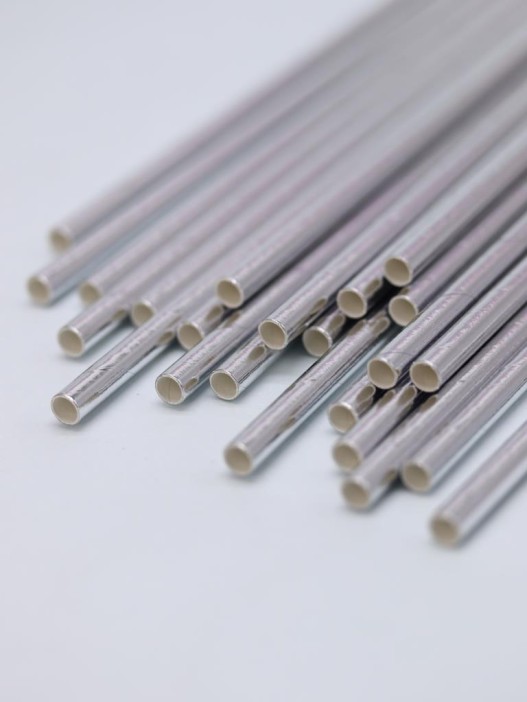 Трубочки одноразовые для напитков 25 шт. &quot;Party go&quot;, silver (197 мм) 