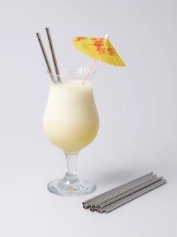 Трубочки одноразовые для напитков 25 шт. "Party go", silver (197 мм)