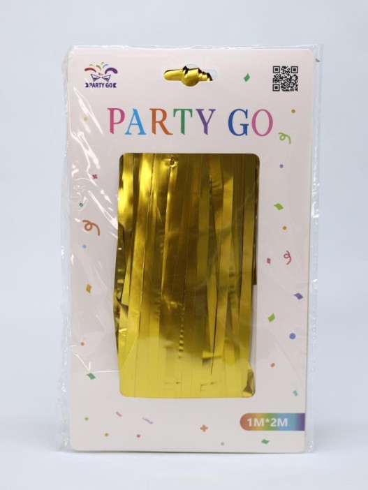 Праздничный занавес, дождик для фотозоны &quot;Rain&quot;, yellow (100*200 см) 