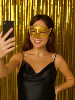 Праздничный занавес, дождик для фотозоны "Rain", yellow (100*200 см)