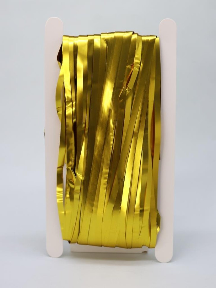 Праздничный занавес, дождик для фотозоны "Дождь", желтый (100*200 см)