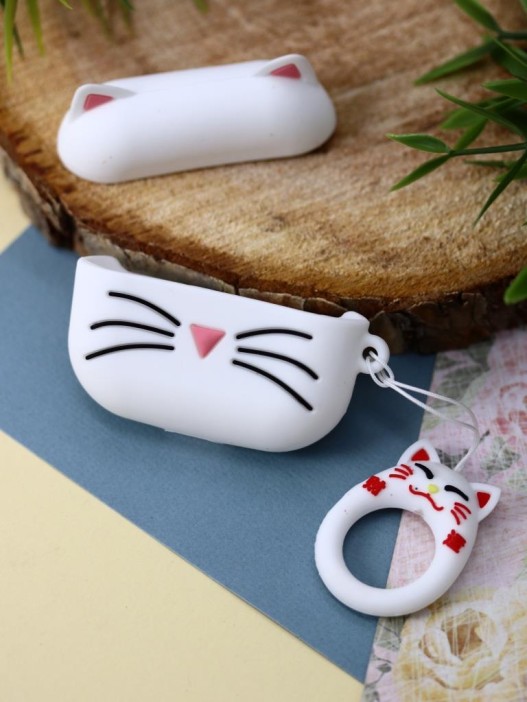 Чехол для AirPods Pro "Cat whiskers", white 