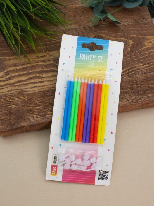 Набор свечей 12 шт. &quot;Color burst&quot;, 10,5 см 
