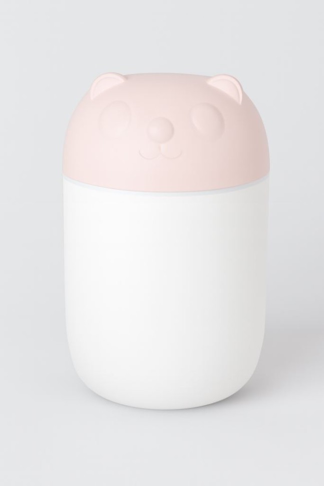 Настольный увлажнитель воздуха - ночник iLikeGift "Мишка", розовый, (портативный, USB)