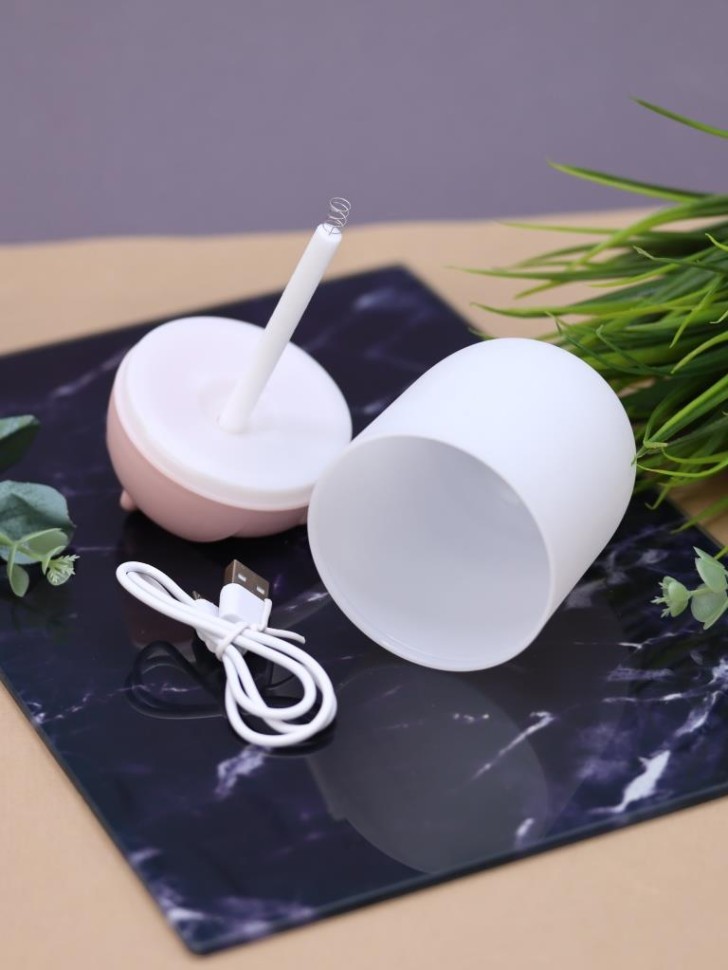 Настольный увлажнитель воздуха - ночник iLikeGift "Мишка", розовый, (портативный, USB)