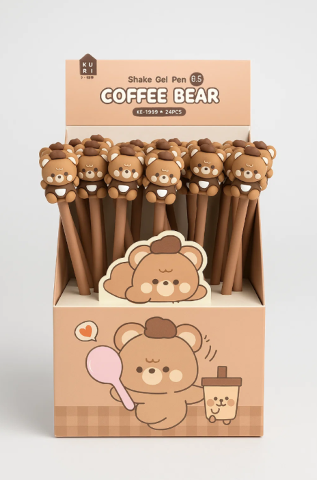 Ручка &quot;Coffee bear&quot;, mix, шоу-бокс 24 шт. 