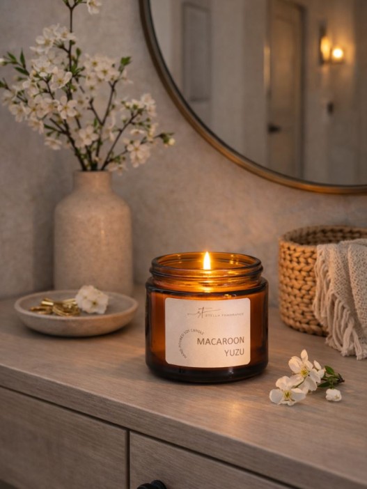 Свеча ароматическая в банке "Макарон Юдзу", 50 гр 