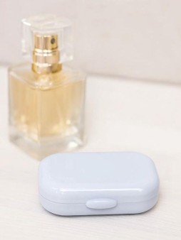 Контейнер для линз "Classic horizontal", blue