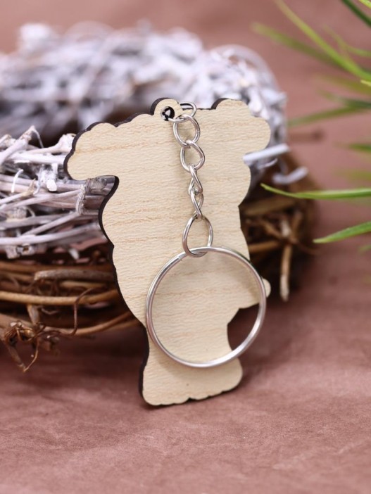 Брелок ECO из дерева «Самая милая булочка» 