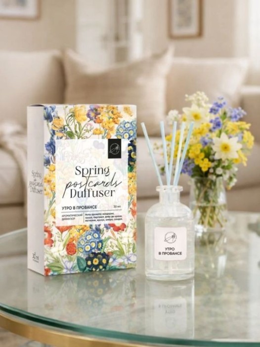 Диффузор-открытка ароматическая "Утро в провансе" 30мл 