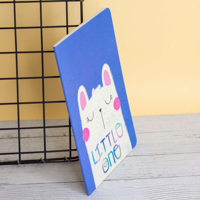 Тетрадь (A5) "Cool little cat", purple (13.5*20.5) 