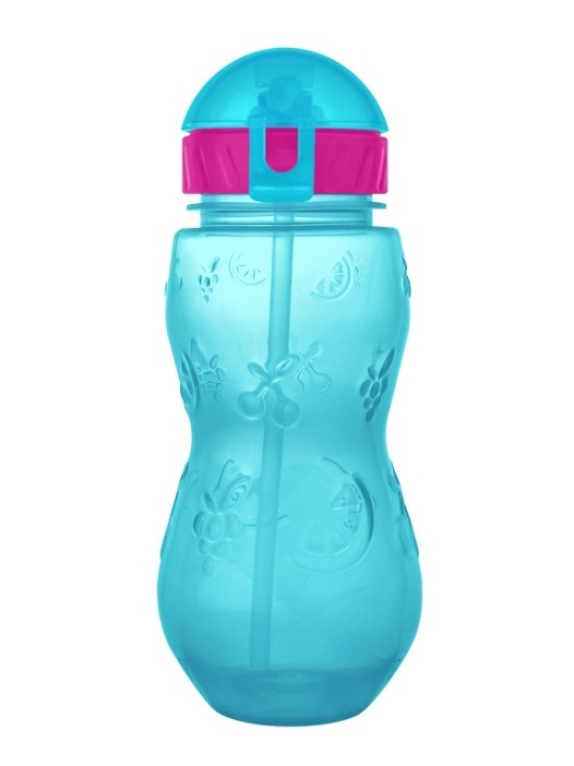 Бутылка &quot;Fruit&quot; с трубочкой, blue (400 ml) 