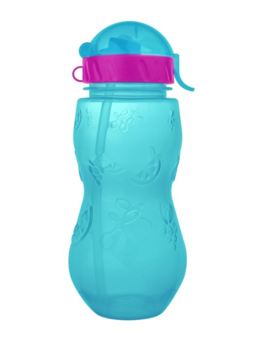 Бутылка &quot;Fruit&quot; с трубочкой, blue (400 ml) 