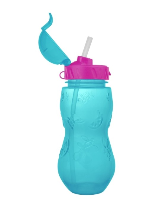 Бутылка &quot;Fruit&quot; с трубочкой, blue (400 ml) 