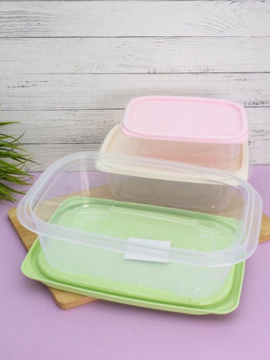 Набор контейнеров 3 шт. «Color life» (2 л, 1.1 л, 0.55 л) 