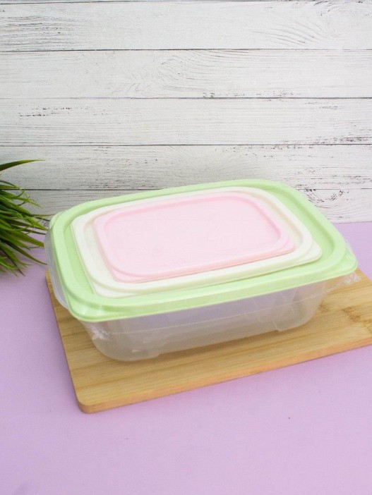 Набор контейнеров 3 шт. «Color life» (2 л, 1.1 л, 0.55 л) 