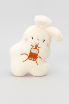 Мягкая игрушка "Кривой кролик с соком", 20 см