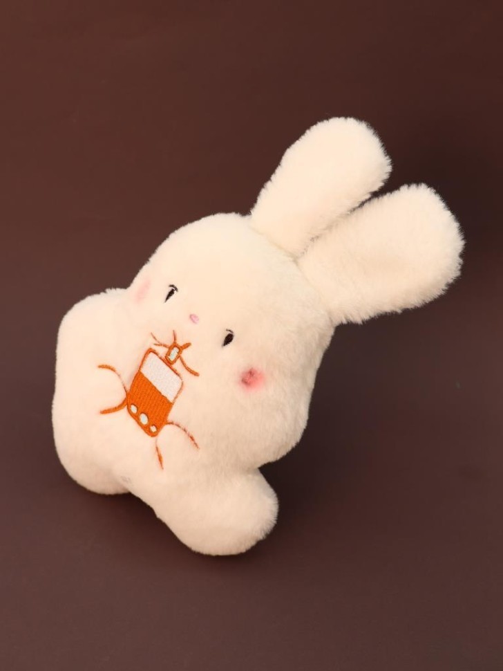 Мягкая игрушка (3+) "Кривой кролик с соком", 20 см