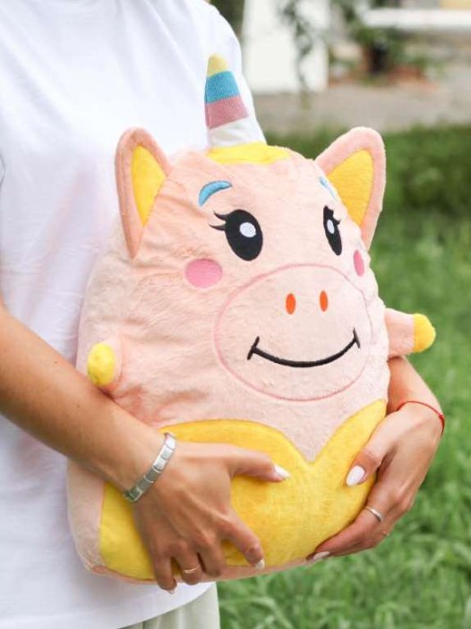 Мягкая игрушка Hugme toys «Единорог», 40 см, розовый 