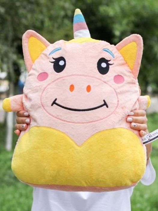Мягкая игрушка Hugme toys «Единорог», 40 см, розовый